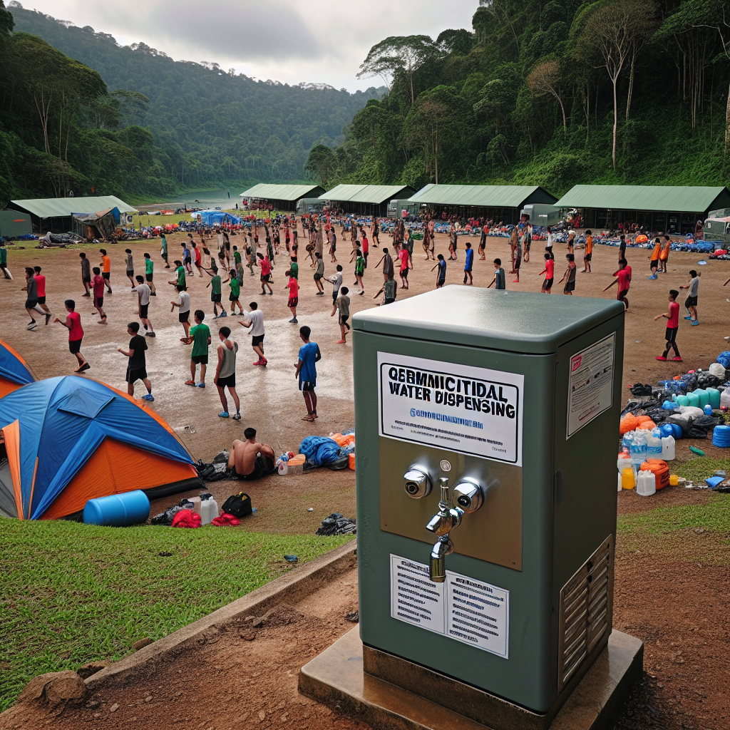 L'Eau Germicide et les camps d'entraînement