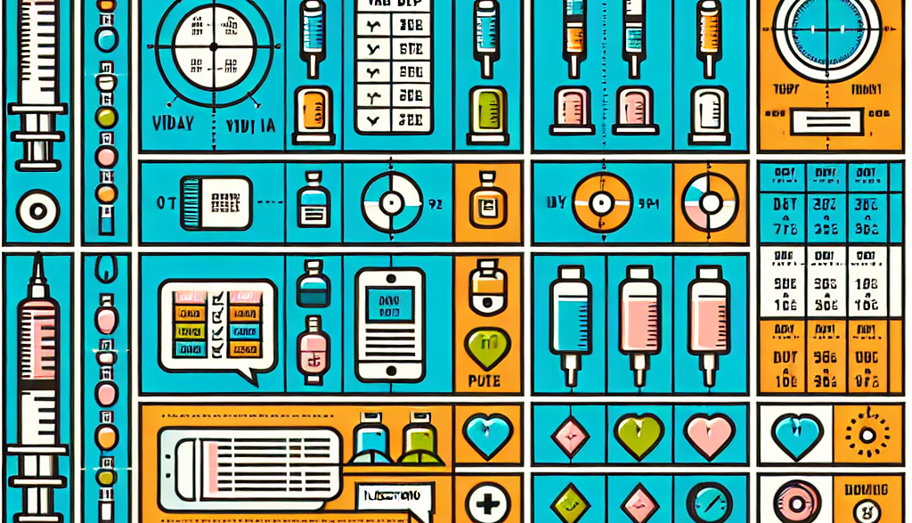 Plan d'injections hebdomadaires pour une cure type