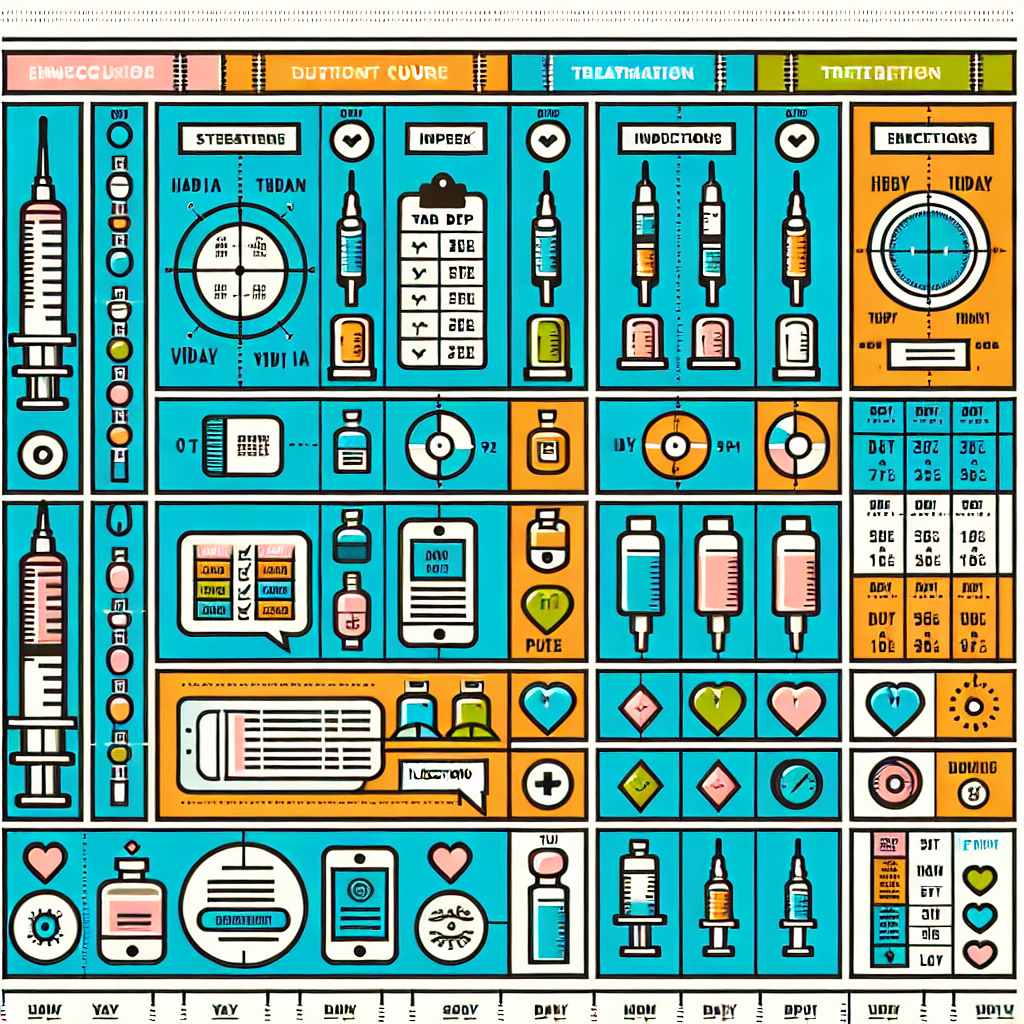 Plan d'injections hebdomadaires pour une cure type